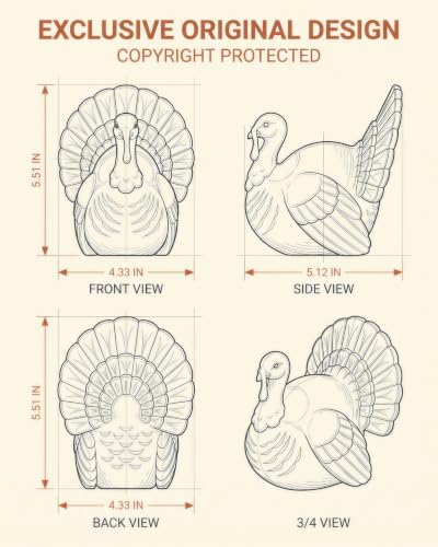SHEHIM Thanksgiving Table Decor Turkey Decoration for Home Resin Figurine - Image 6