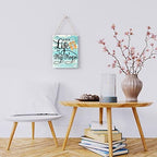 Rustic Live Life in Flip Flops Wood Hanging Sign, Farmhouse Quality Artwork Decor, Summer Wooden Plaque Sign Wall Art, Home Beach House Pool Decoration (8 x 10 Inches) (JTMP080) - Image 2