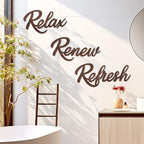 3 Pieces Bathroom Decor Bathroom Wall Art Relax Renew Refresh Sign - Image 4