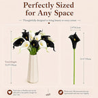Mandy's 20pcs Black and White Calla Lily Artificial Flowers - Image 3