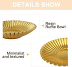 Stylish Gold Bowl Decor for Home - 10" Scalloped Wavy Bowl - Image 3