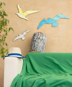 Putuo Decor 3pcs Wood Seagull Wall Decor Beach Wall Hanging Coastal Theme Wall Art Nautical Wall Sculpture Sea Birds Lake House Ocean Decor Vintage Ornaments for Home Bathroom - Image 4