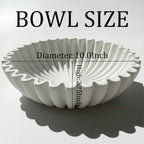 Decorative Bowls for Home Decor (Large White, 10''x 3'') - Image 2