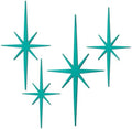 Blulu 4 Pcs Starburst Shaped Wall Decor Mid Century Modern Art,Mint by Blulu