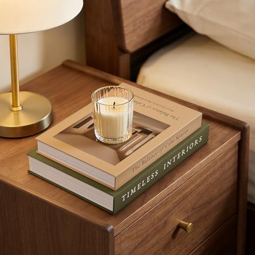 JARLINK Decorative Books, Set of 3 Fake Book Storage Boxes, Olive Green - Image 4