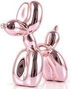 Pink Balloon Dog Decor - Animal, Shelf & Modern Desk Statue - Office Gold Decorations by XIAOMAGG
