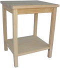 International Concepts Portman Accent Table 16"W × 14"D × 20"H, Solid Parawood by InternationalConcepts