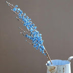 OUKEYI 8 Pcs 29.5“ Long Artificial Jasmine Flowers Tall Fake Flower Bouquet Faux Jasmine Plants Dry Branches for Wedding Home Party Office Party DIY Decor (Sky Blue), OUKEYI-100882 - Image 2