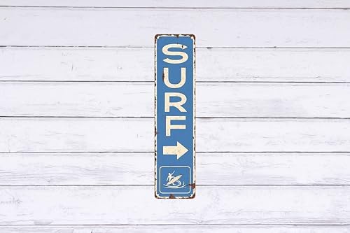 Vintage Surf Beach Nautical Metal Tin Sign 4x16 in Durable Metal Wall Art for Home Bar Cafe & Outdoor Decor - Image 6