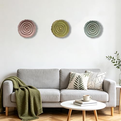 Metal Wall Sculpture, 10'' Round Textured Radiant Sunburst Wall Decor - Image 6