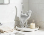 7 Inch Silver Proud Cat Statue - Image 6