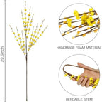 OUKEYI 8 Pcs 29.5“ Long Artificial Jasmine Flowers Tall Fake Flower Bouquet Faux Jasmine Plants Dry Branches for Wedding Home Party Office Party DIY Decor (Yellow), OUKEYI-100882 - Image 4