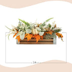 Thanksgiving Potted, Eucalyptus Berries Pumpkins Lamb Ears Leaves Autumn Pots for Centerpiece Table Decor, Fall Decor, Home Coffee Table Dining Room Office Kitchen (D) - Image 3