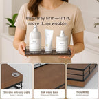 Bathroom Tray for Counter Top Organizer, Oak Wood Vanity Tray - Image 5