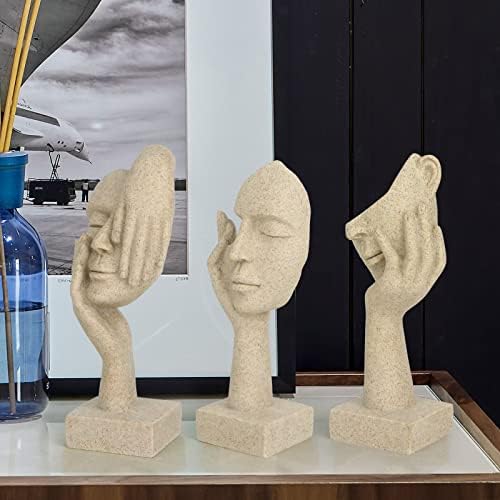 3 Pcs Thinker Statue,Modern Home Sculptures,Collectible Figurines - Image 4