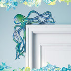 FairySandy Metal Octopus Door Topper Decor Ocean Door Frame, Ocean Blue - Image 4