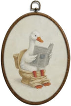 Funny Goose Bathroom Wall Art, Whimsical Goose Bathroom Decor, Waterproof by Unknown