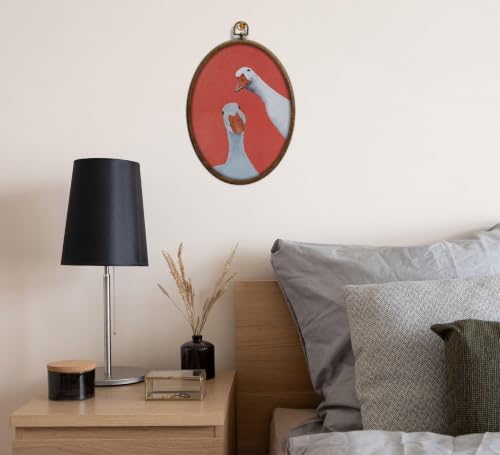 Whimsical Goose Art for Bathroom, Cottage Core Oval Wall Decor, Waterproof - Image 6
