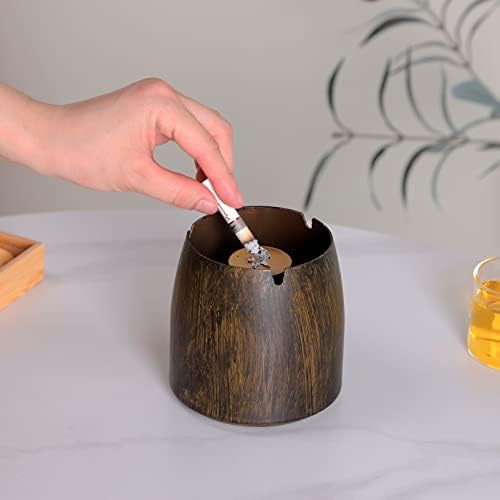 Extra Large Ashtray with Lid for Cigarette, Stainless Steel Smokeless Odorless Windproof Ash tray for Home Office Tabletop Outside Patio Outdoor Balcony(4.72''x3.93''x4.33'') - Image 6