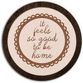 CFFJLHN Rustic Farmhouse Wall Art Decor, Oh It's So Good to Be Home Motivational Neutral Minimalist Round Wood Hanging Wall Decor for Home Bedroom Living Room, 10x10 Inch by Unknown