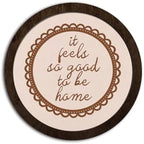 CFFJLHN Rustic Farmhouse Wall Art Decor, Oh It's So Good to Be Home Motivational Neutral Minimalist Round Wood Hanging Wall Decor for Home Bedroom Living Room, 10x10 Inch by Unknown
