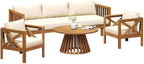 Merax Outdoor 4-Piece Acacia Wood Conversation Set - Image 4
