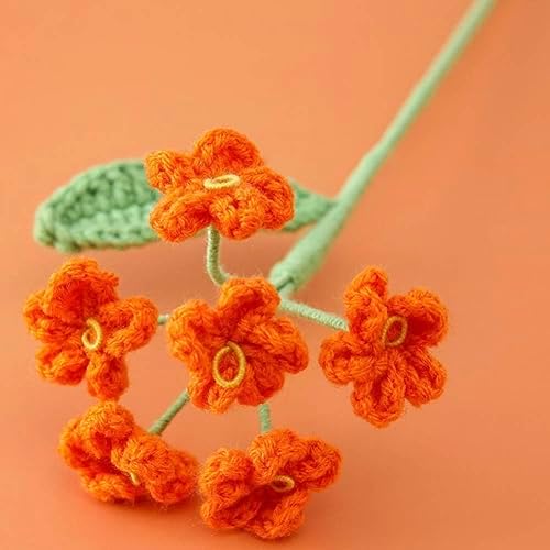 8 Pcs Hand-woven Forget-Me-Not Flower, Crochet myosotis Bouquet, Multicolor - Image 6