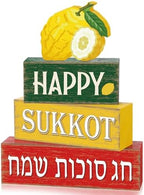 Marsui 4 Pcs Happy Sukkot Table Decor Wooden Sukkah Decorations by Marsui