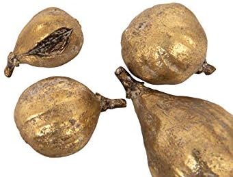 Creative Co-Op Resin Figs with Gold Finish (Set of 5 Pieces) - Image 4