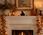 Home Decor Wooden Peeking Black Cat with Witch Hat Signs Window Decorations - Image 5