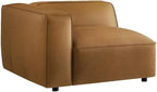 Modway Auren Vegan Leather Left Modular Armchair in Camel by Modway