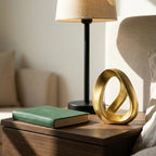 Gold Geometric Knot Decor-Abstract Resin Sculpture,Geometric Infinity Loop Decorative Tabletop Statue for Shelf, Bookshelf, Coffee Table or Console Table, Modern Home Accent Decorative Object - Image 7
