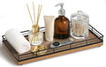 Bathroom Vanity Tray for Countertop, 12" x 6" Acacia Wood Toilet Tank Tray by Focusonit