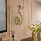 GUSFREUD Vintage Animal Head Wall Decor - 13" Resin Flamingo Wall Art For Home Decor, Gold Bird Wall Sculptures for Living Room, Bedroom, Kitchen, Unique Gift Idea - Image 6