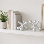 4 Inch Silver Jacks Decor Set of 2 - Image 7