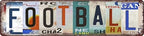 Football Decor Vintage Football Tin Sign Sports Decor For Boys Bedroom Poster Metal Street Signs For Bedroom Man Cave Wall Decoration 16 X 4 Inches by Unknown