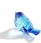 Blue Glass Bird Figurine Crystal Animal Collectible Shelf Decor - Image 4