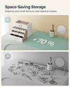 SONGMICS Jewelry Box Organizer, 4-Layer Storage with 3 Drawers, Glass Lid - Image 4