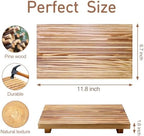 Wood Pedestal Stand Riser for Bathroom Tray Kitchen Sink Counter Decor Tray - Image 3
