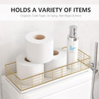 Toilet Paper Storage Basket, 16" Large Oak Wood Toilet Paper Basket - Image 2