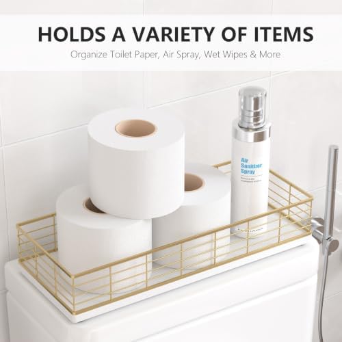 Toilet Paper Storage Basket, 16" Large Oak Wood Toilet Paper Basket - Image 2