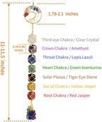 Handmade Gemstones Healing Feng Shui Crystals Window Car Decorations Hanging Ornament for Home Decor Party Decor（Tree-KhakiThread） - Image 2