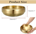 9.1" Stainless Steel Bowl Decorative Key Bowl for Entryway Table - Image 2