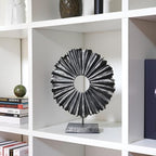 Modern Abstract Round Decorative Sculpture, Dining Living Room Desk Decor,Geometric Home Decor Statues,Shelf Top Decor Aesthetics, Coffee Tables or Office Shelves（Bronze Colored） - Image 2