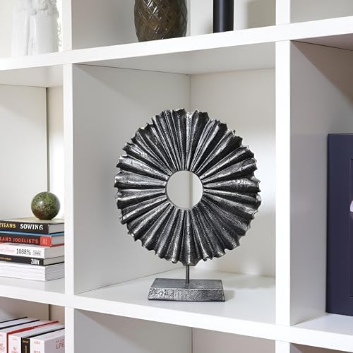Modern Abstract Round Decorative Sculpture, Dining Living Room Desk Decor,Geometric Home Decor Statues,Shelf Top Decor Aesthetics, Coffee Tables or Office Shelves（Bronze Colored） - Image 2