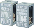 Primitives by Kathy Seashell Holder - Coastal Decor, Glass Display, Treasure Chest, Room and Bedroom Decor by PrimitivesbyKathy