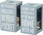 Primitives by Kathy Seashell Holder - Coastal Decor, Glass Display, Treasure Chest, Room and Bedroom Decor by PrimitivesbyKathy