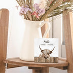 Highland Cow Bathroom Decor - Hello Sweet Cheeks Bathroom Decor, Funny Highland Cow Wood Signs, 5 X 5 Inches - Image 5