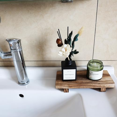 Wood Riser for Decor, 8.66X3.54in Wood Pedestal Stand, Small Wooden Riser for Bathroom for Kitchen Counter - Image 6