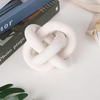 Wood Knot Chain Link Decor - 3 Link Boho Wooden Hand Carved Decorative Wooden Links Knots for Coffee Table Entryway Modern Farmhouse Shelf Decoration - Image 5